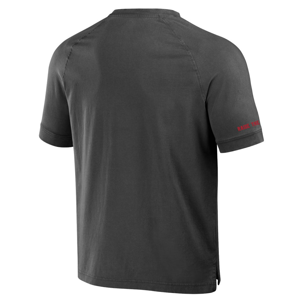 Tampa Bay Buccaneers NFL x Darius Rucker Collection Washed Raglan Henley T-Shirt - Pewter - Fanatics