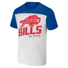 Buffalo Bills NFL x Darius Rucker Collection Colorblocked T-Shirt - White/Royal - Fanatics