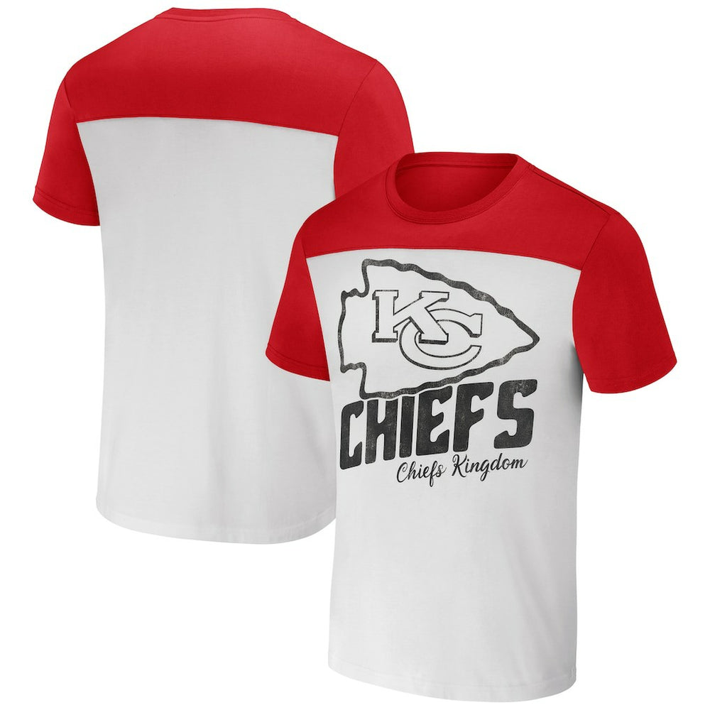 Kansas City Chiefs NFL x Darius Rucker Collection Colorblocked T-Shirt - Cream - Fanatics