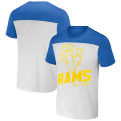 Los Angeles Rams NFL x Darius Rucker Collection Colorblocked T-Shirt - White/Royal - Fanatics