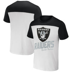 Las Vegas Raiders NFL x Darius Rucker Collection Colorblocked T-Shirt - White/Black - Fanatics