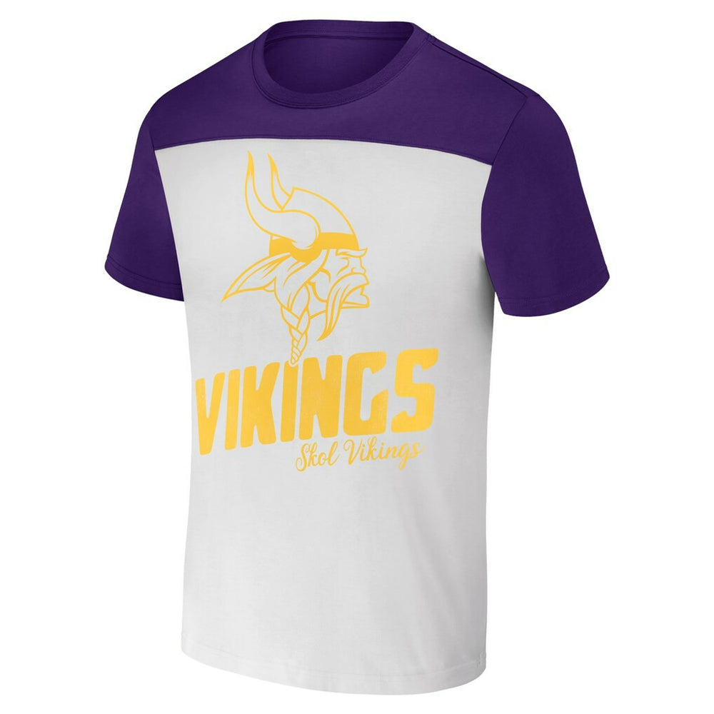 Minnesota Vikings NFL x Darius Rucker Collection Colorblocked T-Shirt - Cream - Fanatics