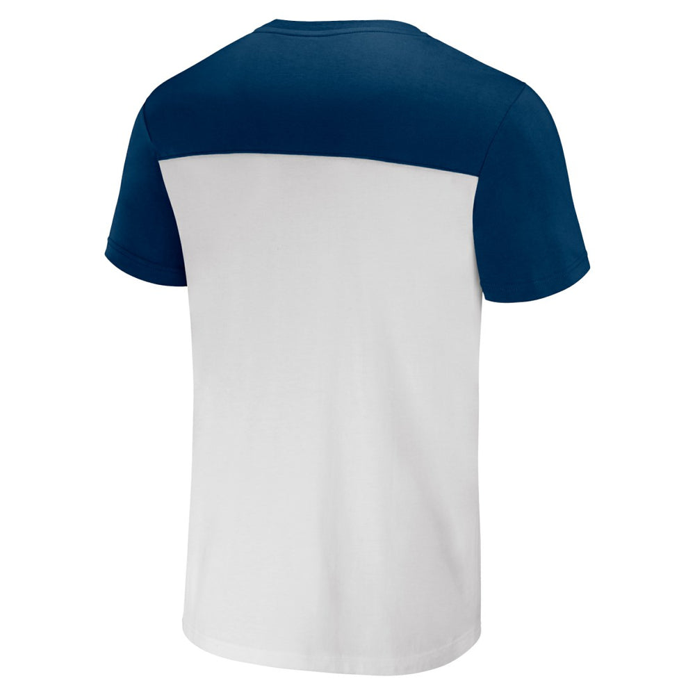 Seattle Seahawks NFL x Darius Rucker Collection Colorblocked T-Shirt - White/College Navy - Fanatics