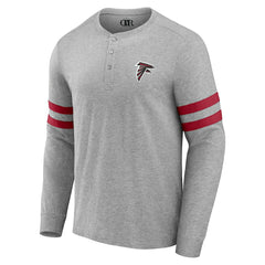 Atlanta Falcons NFL x Darius Rucker Collection Henley Long Sleeve T-Shirt - Heather Gray - Fanatics