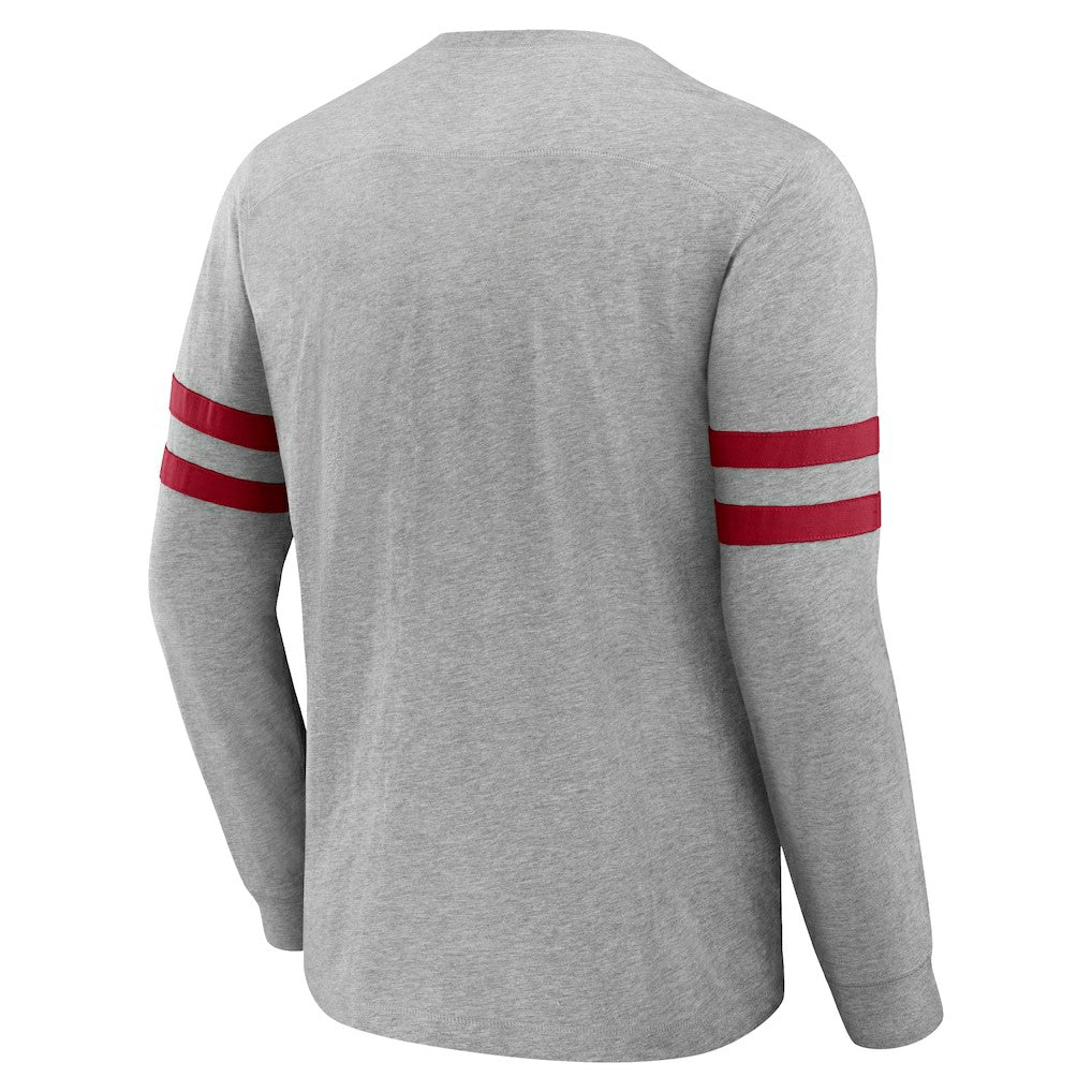 Atlanta Falcons NFL x Darius Rucker Collection Henley Long Sleeve T-Shirt - Heather Gray - Fanatics