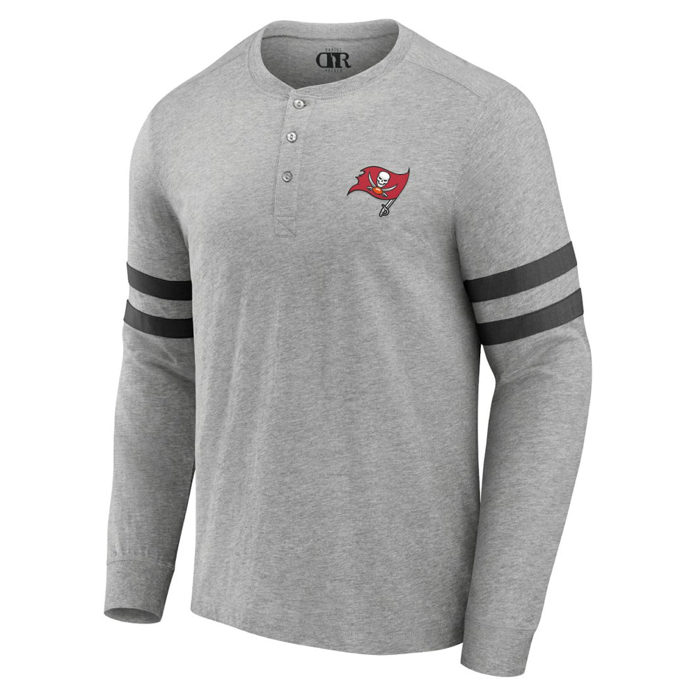 Tampa Bay Buccaneers NFL x Darius Rucker Collection Henley Long Sleeve T-Shirt - Heather Gray - Fanatics
