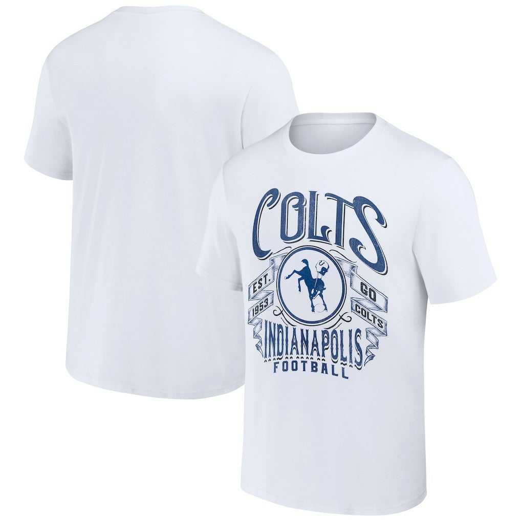Indianapolis Colts NFL x Darius Rucker Collection Vintage Football T-Shirt - White - Fanatics
