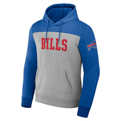 Buffalo Bills NFL x Darius Rucker Collection Color Blocked Pullover Hoodie - Heather Gray - Fanatics