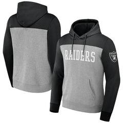 Las Vegas Raiders NFL x Darius Rucker Collection Color Blocked Pullover Hoodie - Heather Gray - Fanatics
