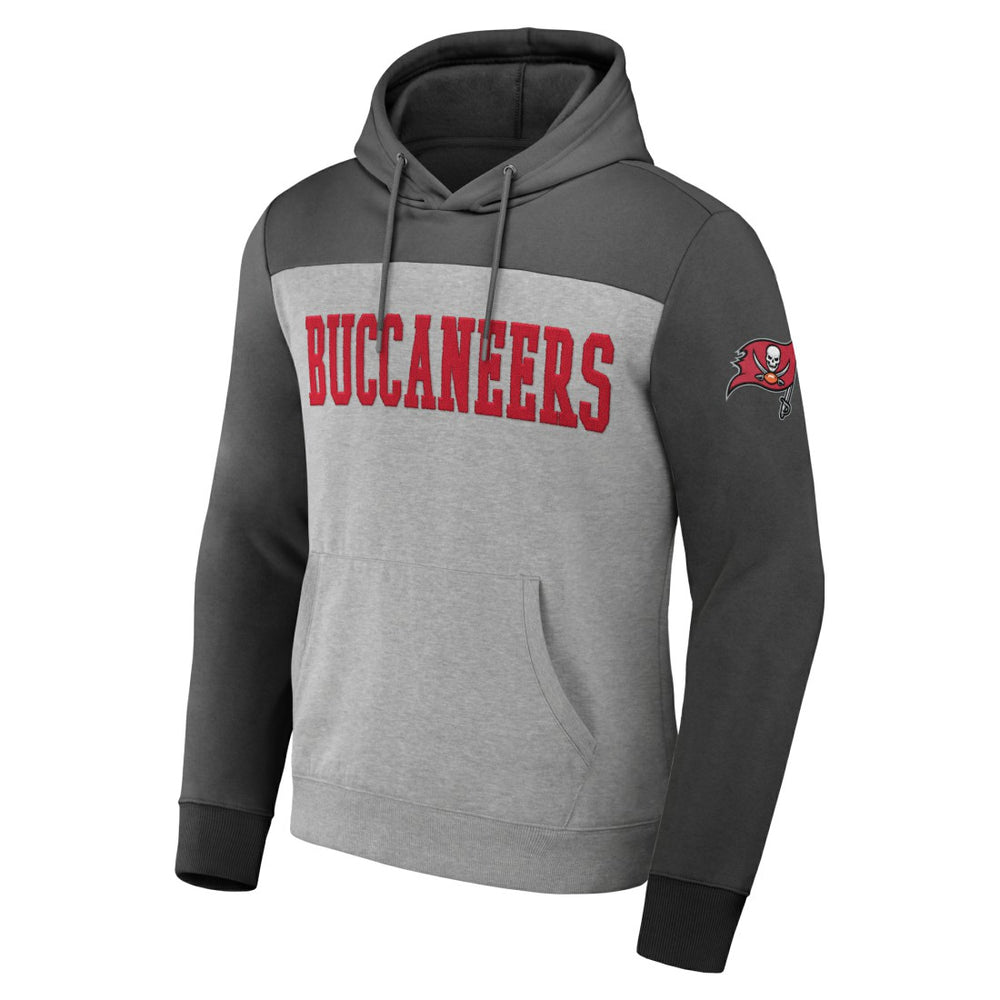 Tampa Bay Buccaneers NFL x Darius Rucker Collection Color Blocked Pullover Hoodie - Heather Gray - Fanatics