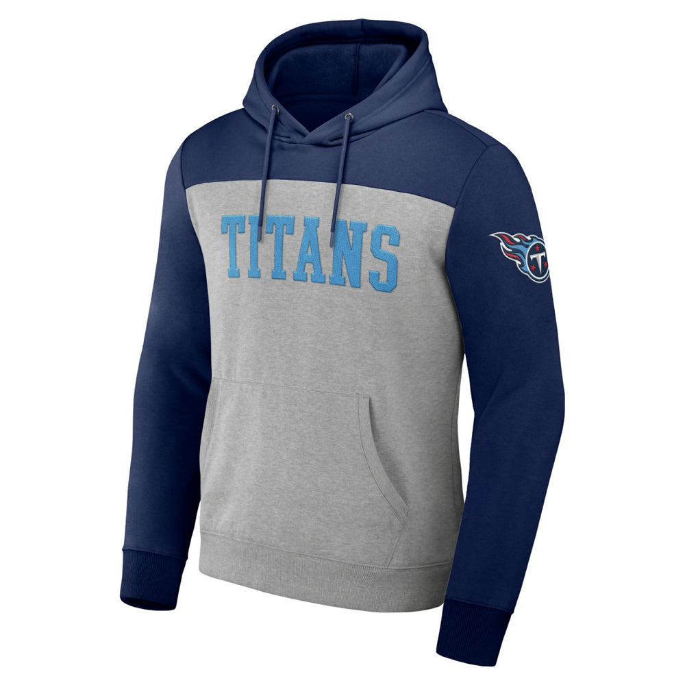 Tennessee Titans NFL x Darius Rucker Collection Color Blocked Pullover Hoodie - Heather Gray - Fanatics
