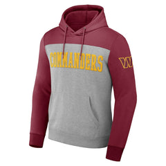 Washington Commanders NFL x Darius Rucker Collection Color Blocked Pullover Hoodie - Heather Gray - Fanatics