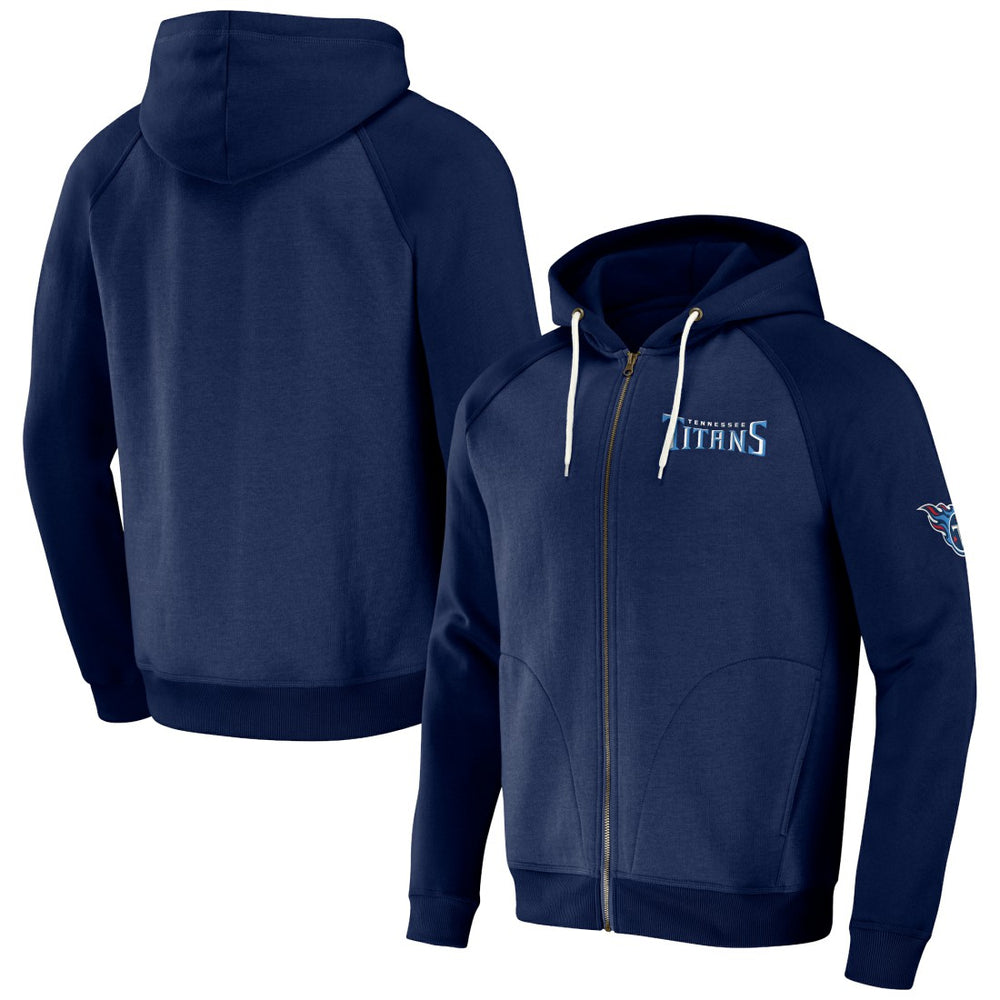 Tennessee Titans NFL x Darius Rucker Collection Raglan Full-Zip Hoodie - Navy - Fanatics