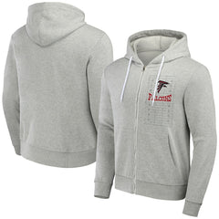 Atlanta Falcons NFL x Darius Rucker Collection Domestic Full-Zip Hoodie - Heather Gray - Fanatics