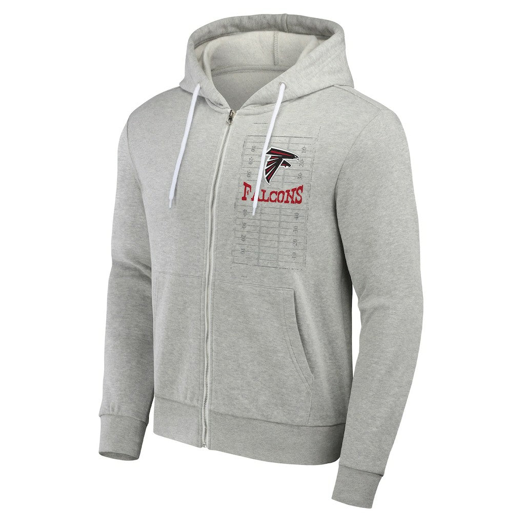 Atlanta Falcons NFL x Darius Rucker Collection Domestic Full-Zip Hoodie - Heather Gray - Fanatics
