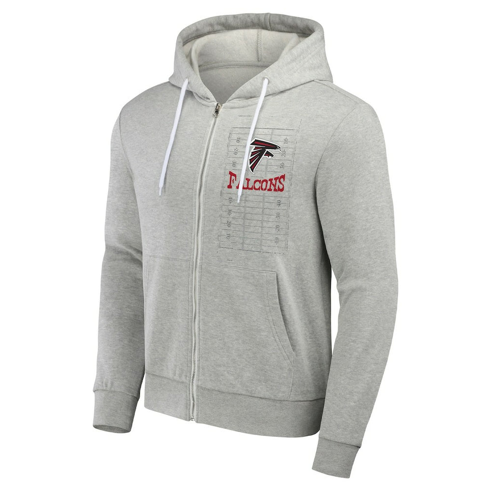 Atlanta Falcons NFL x Darius Rucker Collection Domestic Full-Zip Hoodie - Heather Gray - Fanatics