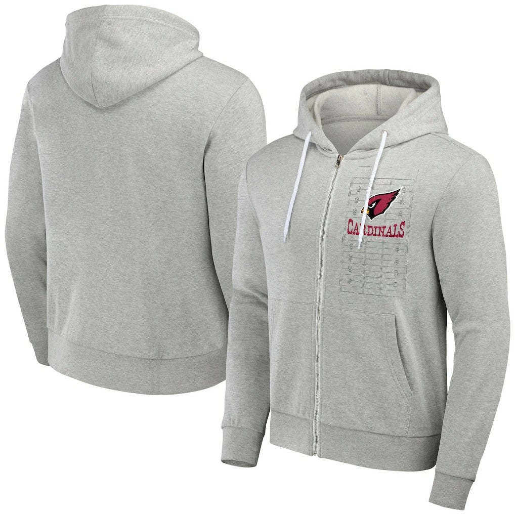 Arizona Cardinals NFL x Darius Rucker Collection Domestic Full-Zip Hoodie - Heather Gray - Fanatics