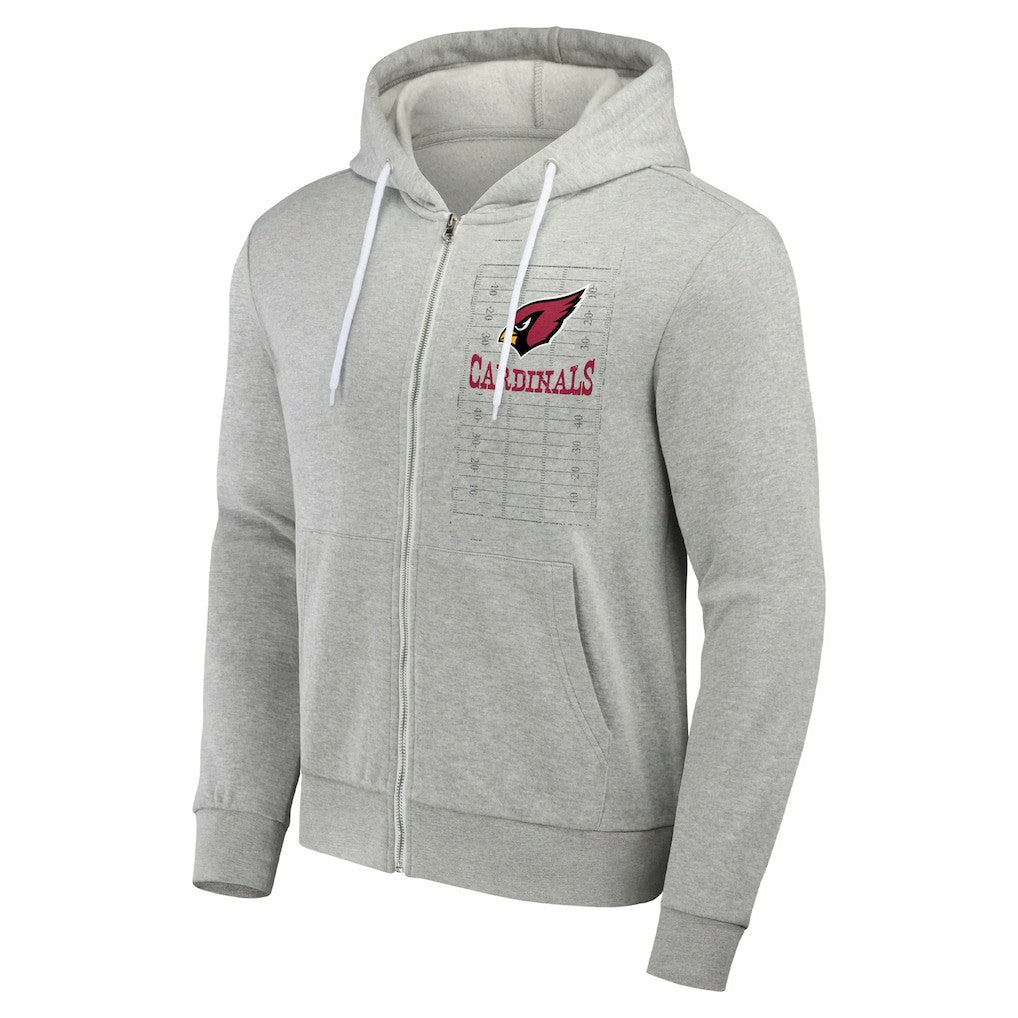 Arizona Cardinals NFL x Darius Rucker Collection Domestic Full-Zip Hoodie - Heather Gray - Fanatics