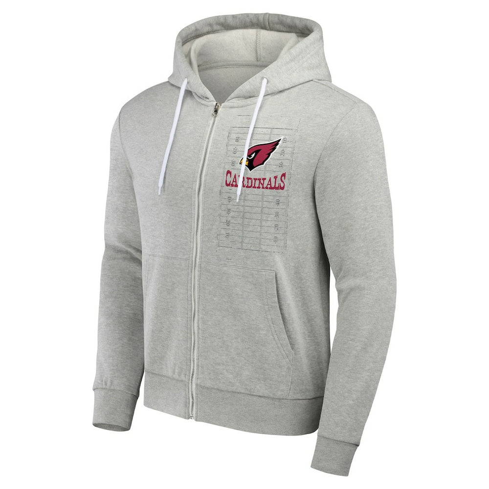 Arizona Cardinals NFL x Darius Rucker Collection Domestic Full-Zip Hoodie - Heather Gray - Fanatics