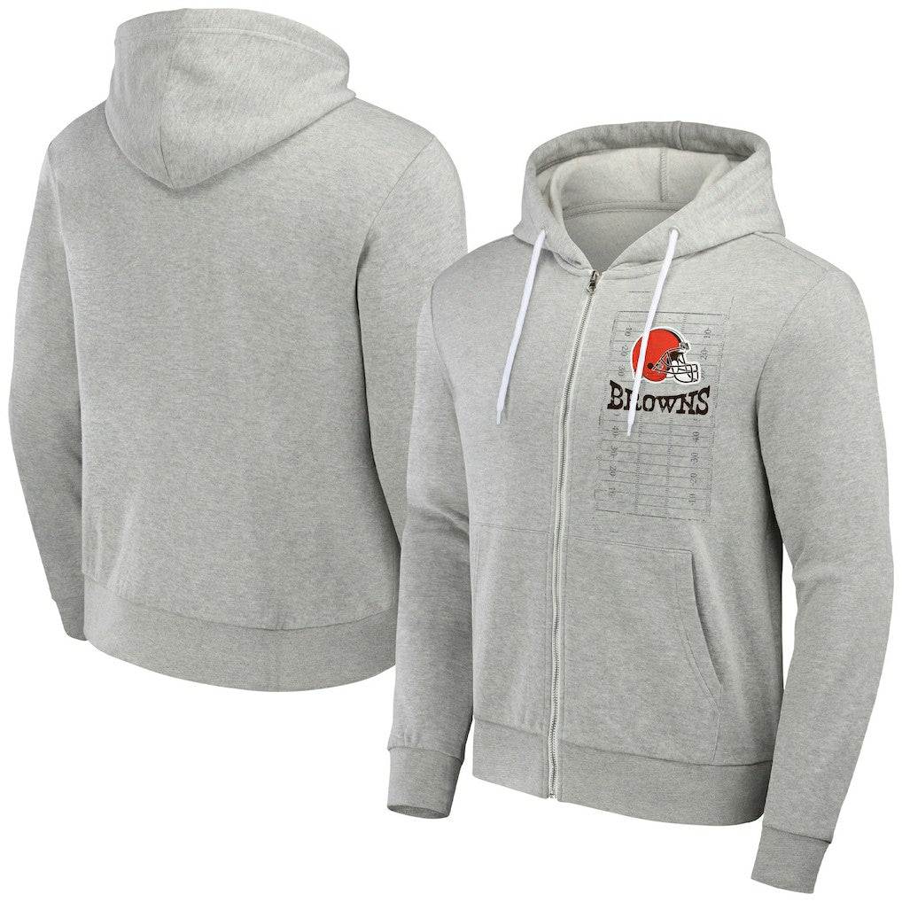 Cleveland Browns NFL x Darius Rucker Collection Domestic Full-Zip Hoodie - Heather Gray - Fanatics