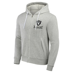 Las Vegas Raiders NFL x Darius Rucker Collection Domestic Full-Zip Hoodie - Heather Gray - Fanatics