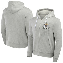 New Orleans Saints NFL x Darius Rucker Collection Domestic Full-Zip Hoodie - Heather Gray - Fanatics