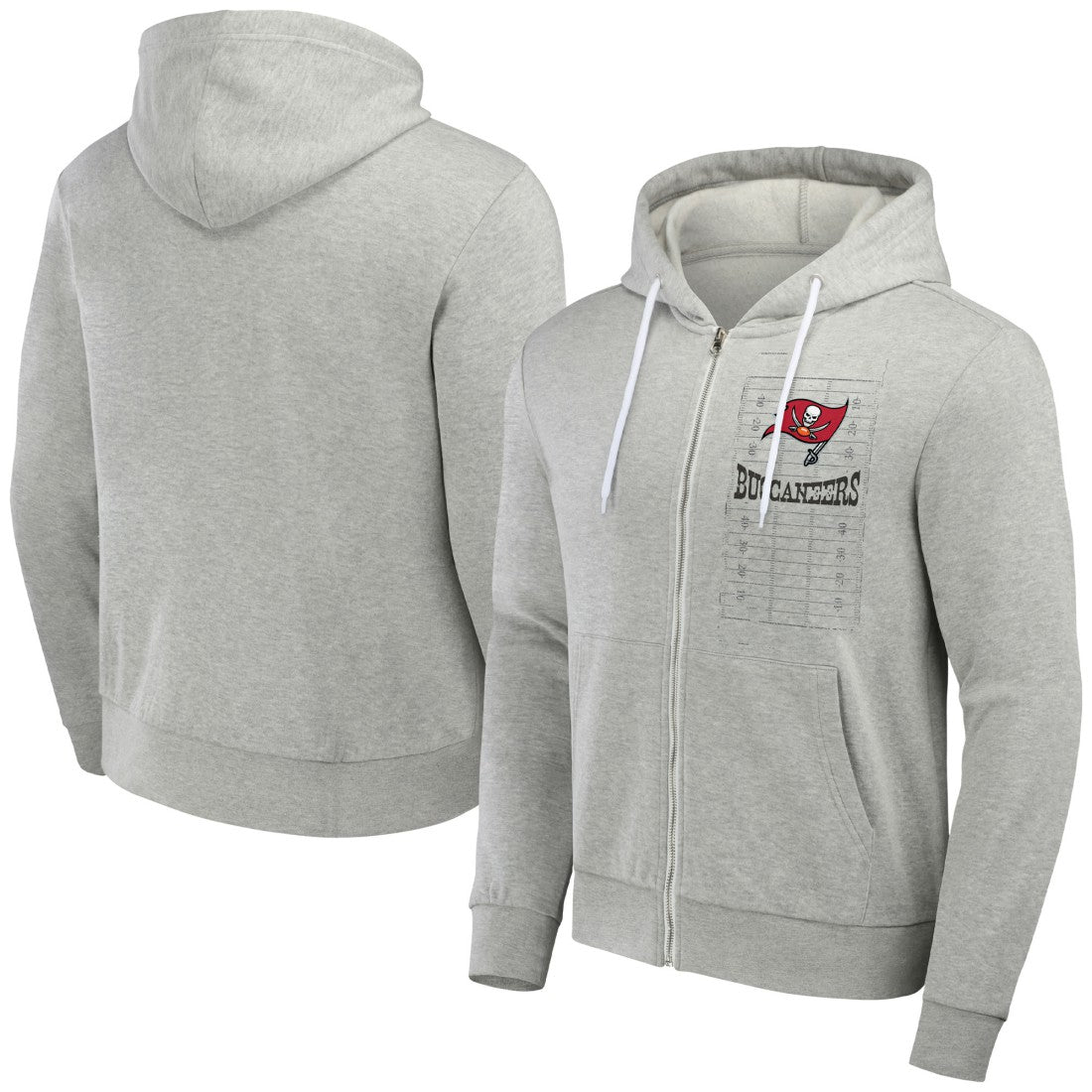 Tampa Bay Buccaneers NFL x Darius Rucker Collection Domestic Full-Zip Hoodie - Heather Gray - Fanatics