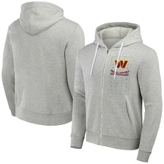 Washington Commanders NFL x Darius Rucker Collection Domestic Full-Zip Hoodie - Heather Gray - Fanatics