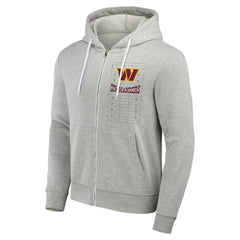 Washington Commanders NFL x Darius Rucker Collection Domestic Full-Zip Hoodie - Heather Gray - Fanatics