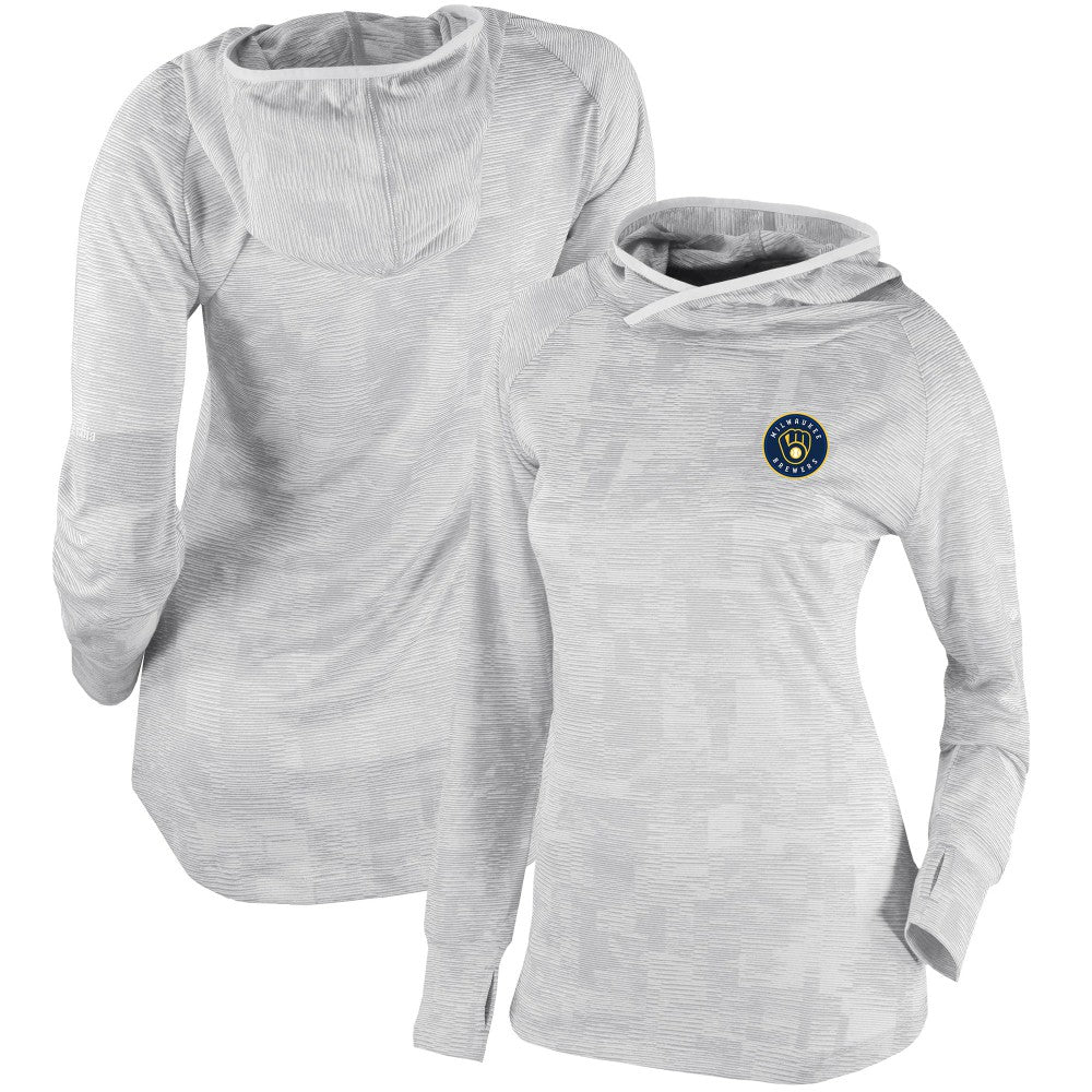 Milwaukee Brewers Columbia Women's Omni-Wick Sunday Ball Pullover Hoodie for sale