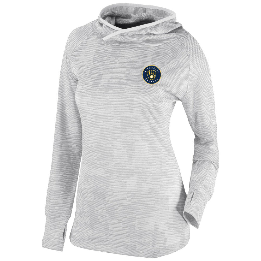 Milwaukee Brewers Columbia Women's Omni-Wick Sunday Ball Pullover Hoodie for sale