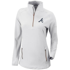 Atlanta Braves Columbia Women's Omni-Wick Outward Nine Quarter-Zip Pullover Top Sale