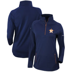 Houston Astros Columbia Women's Omni-Wick Outward Nine Quarter-Zip Pullover Top Outlet
