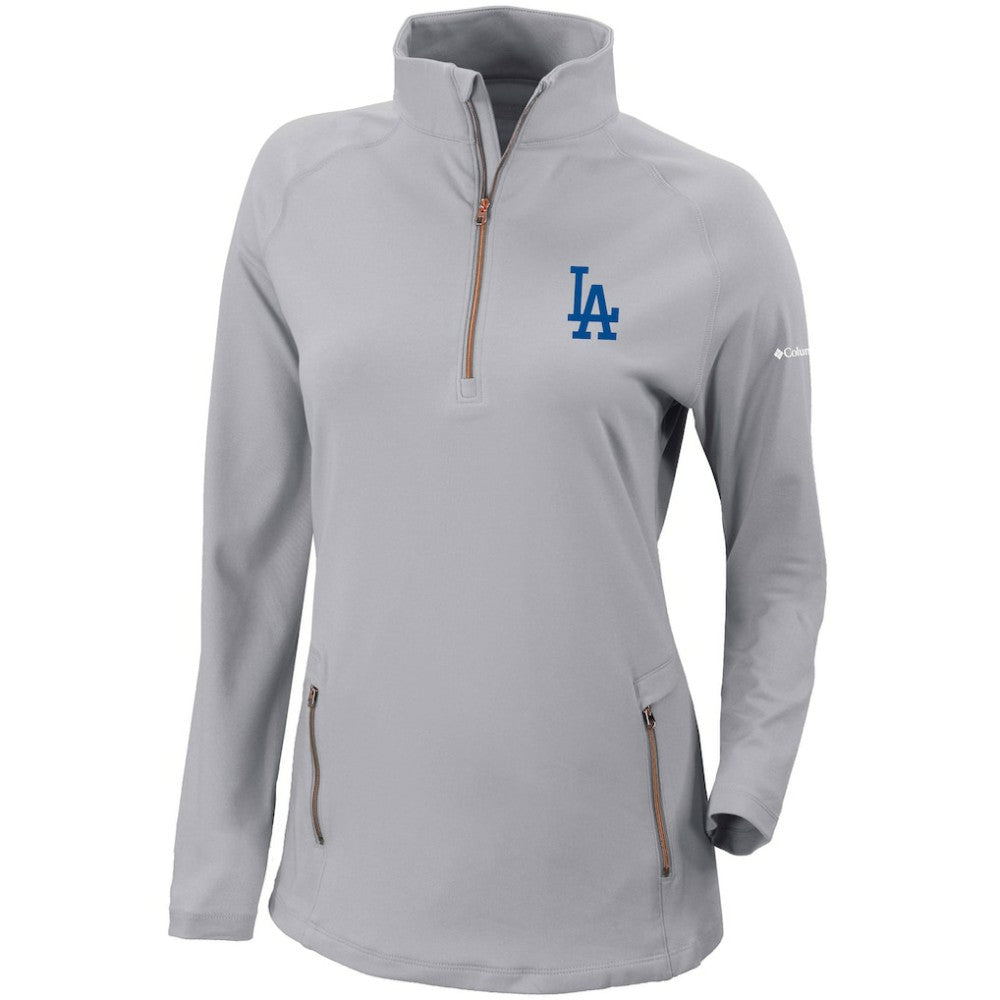 Los Angeles Dodgers Columbia Women's Omni-Wick Outward Nine Quarter-Zip Pullover Top Near Me