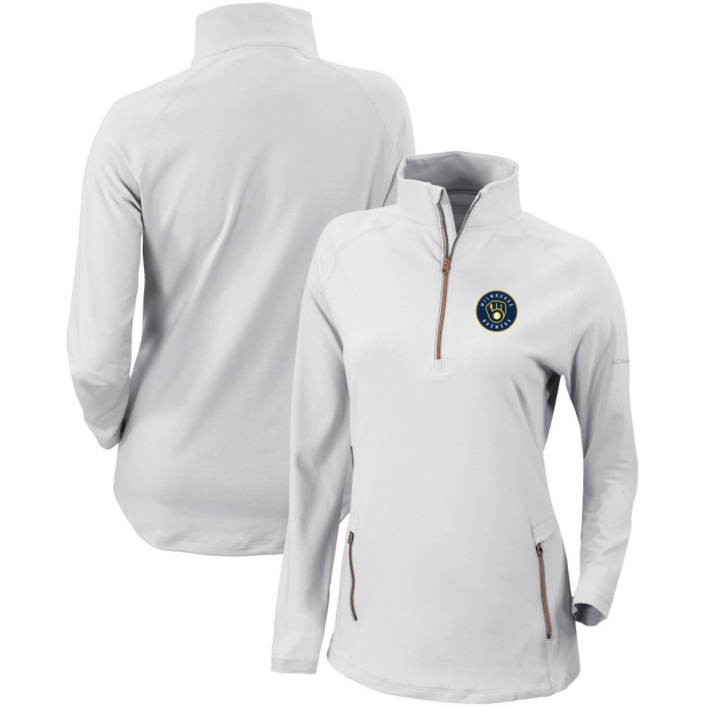 Milwaukee Brewers Columbia Women's Omni-Wick Outward Nine Quarter-Zip Pullover Top Online