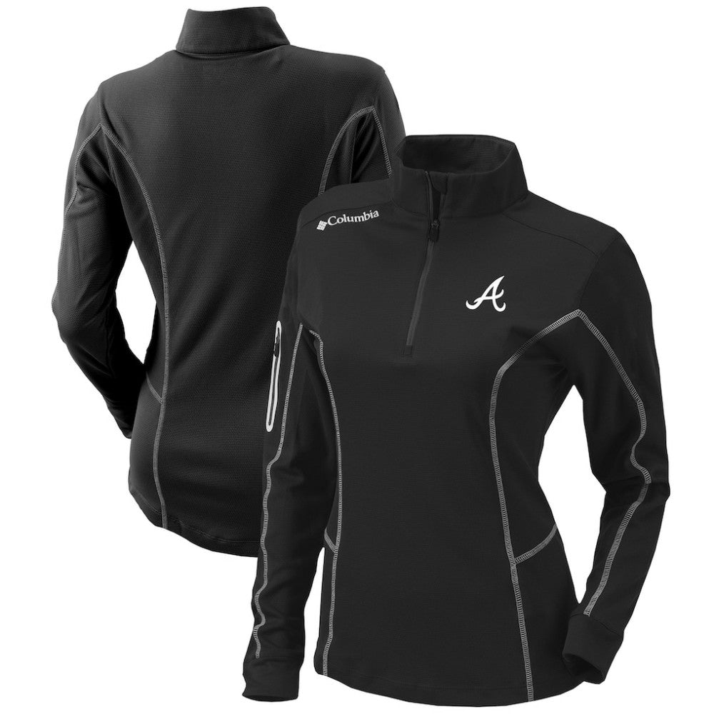 Atlanta Braves Columbia Women's Omni-Wick Shotgun Quarter-Zip Pullover Top for sale