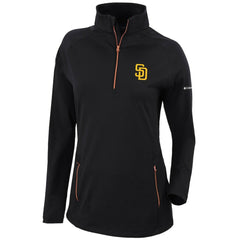 San Diego Padres Columbia Women's Omni-Wick Outward Nine Quarter-Zip Pullover Top for sale