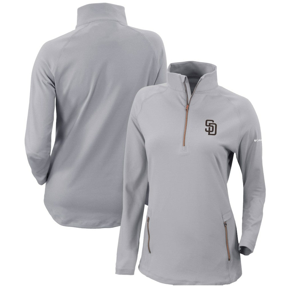 San Diego Padres Columbia Women's Omni-Wick Outward Nine Quarter-Zip Pullover Top Online