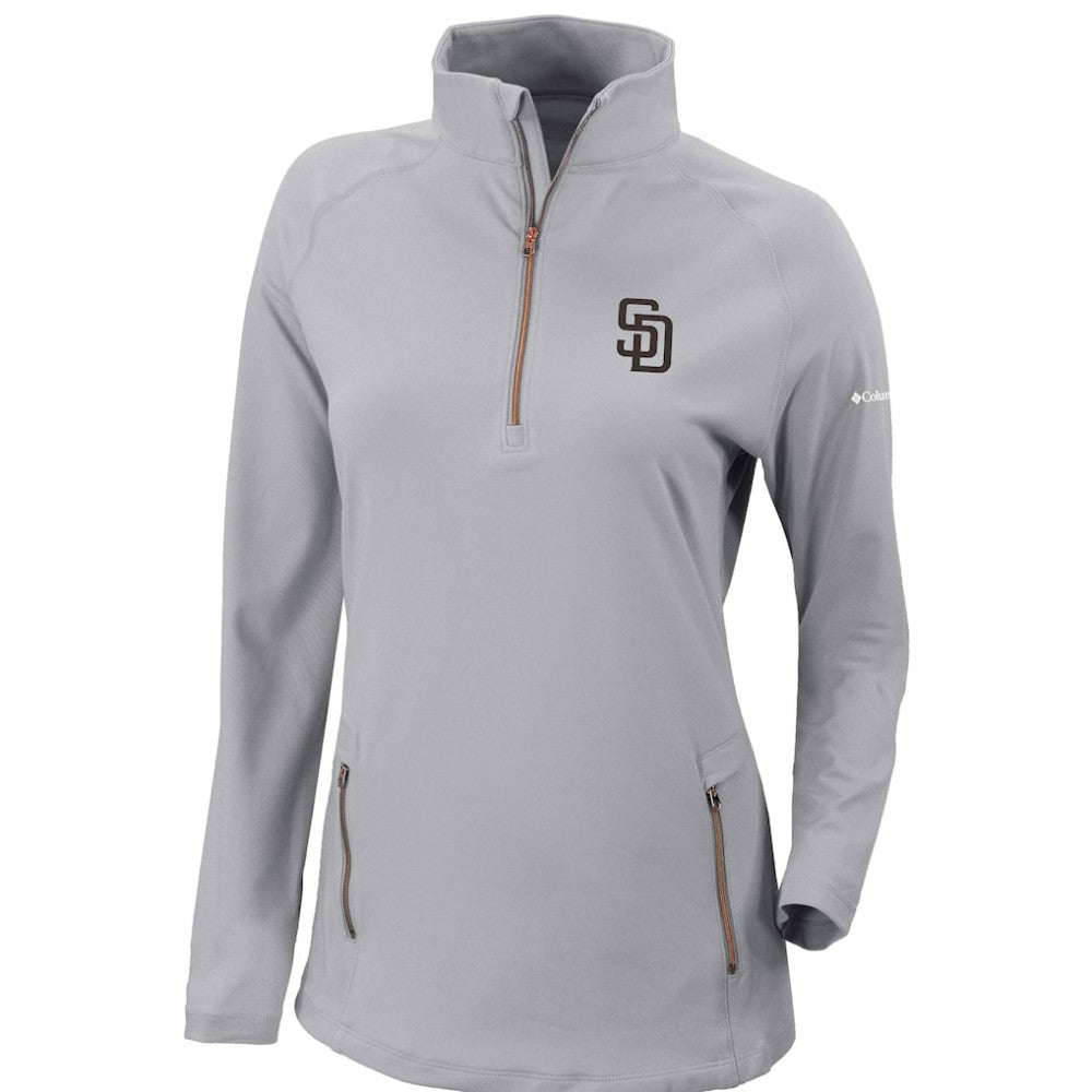 San Diego Padres Columbia Women's Omni-Wick Outward Nine Quarter-Zip Pullover Top Online