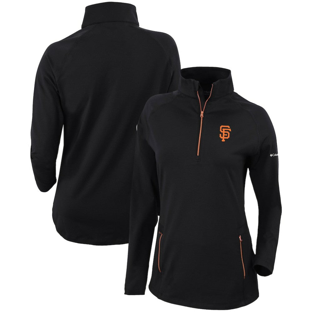 San Francisco Giants Columbia Women's Omni-Wick Outward Nine Quarter-Zip Pullover Top Outlet