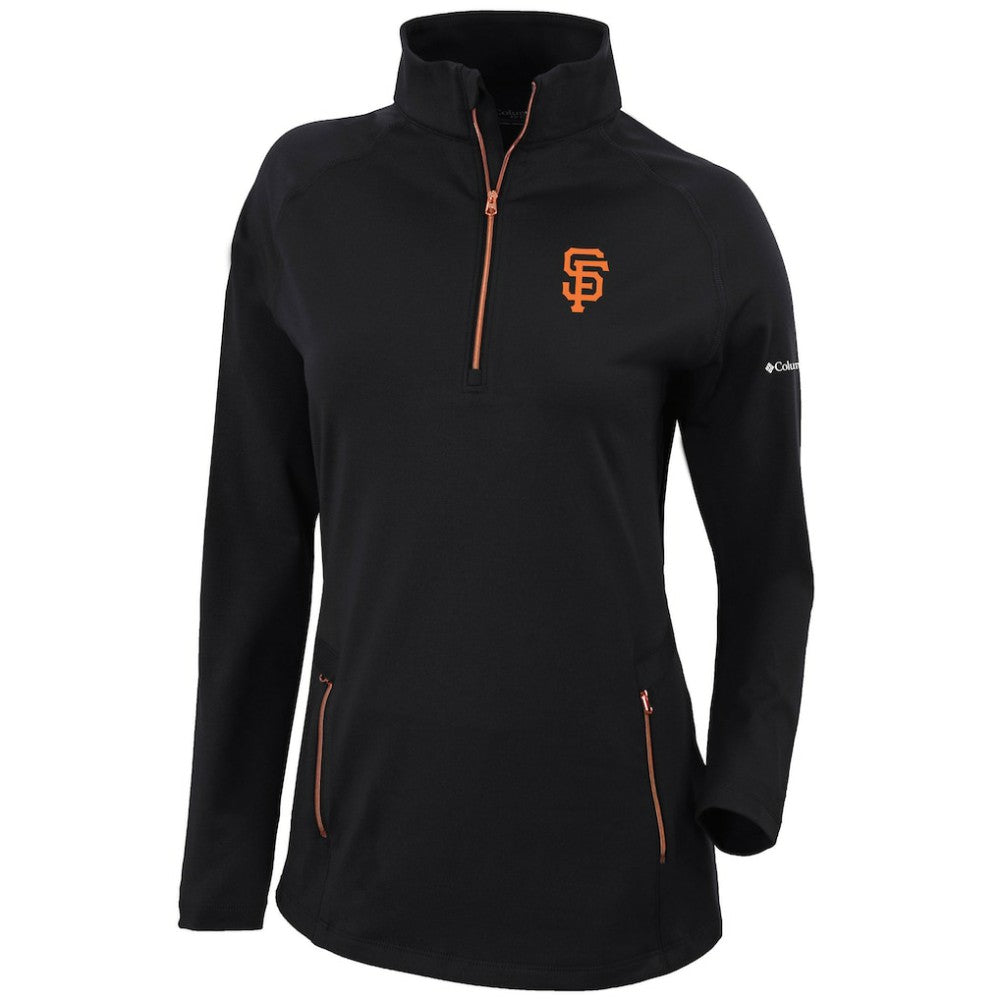 San Francisco Giants Columbia Women's Omni-Wick Outward Nine Quarter-Zip Pullover Top Outlet