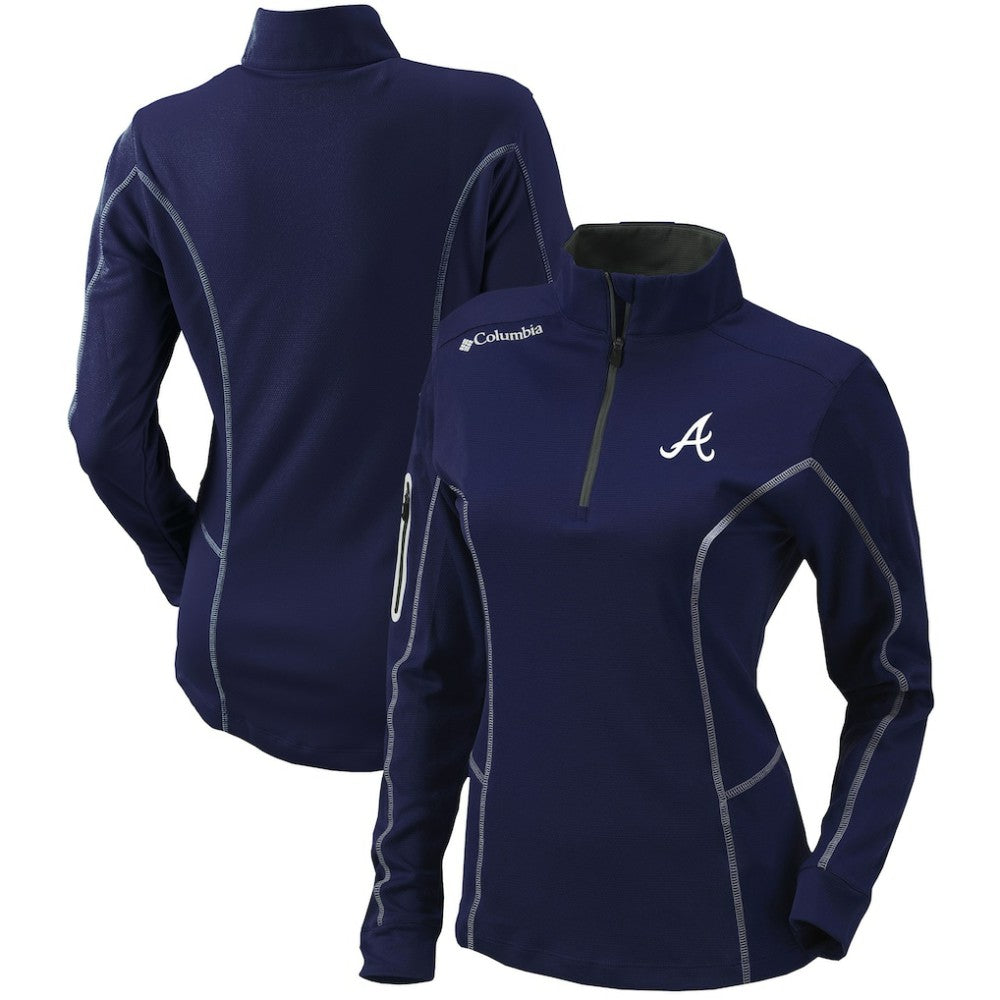 Atlanta Braves Columbia Women's Omni-Wick Shotgun Quarter-Zip Pullover Top Near Me