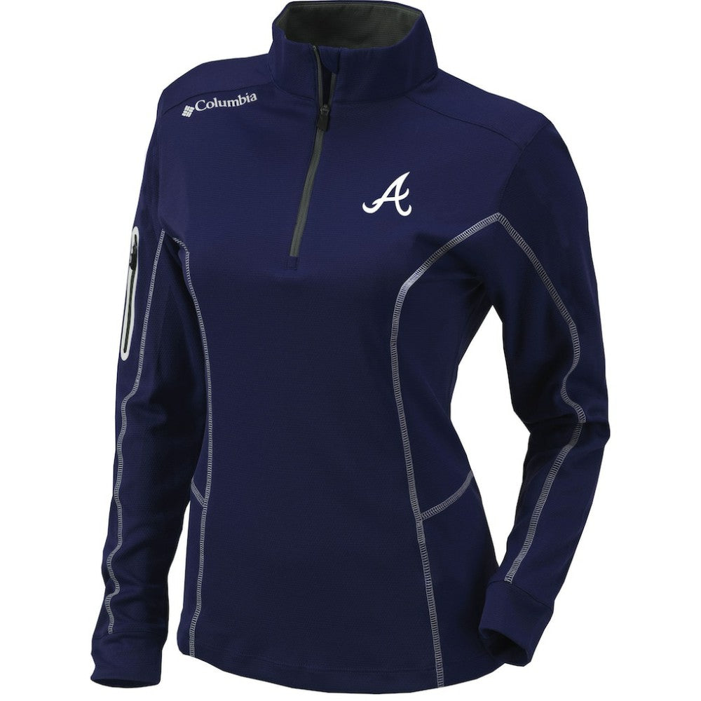 Atlanta Braves Columbia Women's Omni-Wick Shotgun Quarter-Zip Pullover Top Near Me