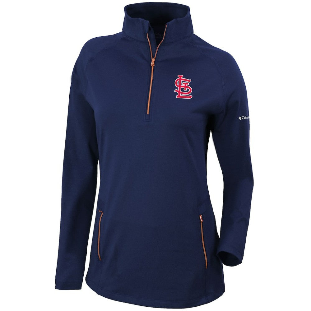 St. Louis Cardinals Columbia Women's Omni-Wick Outward Nine Quarter-Zip Pullover Top Discount