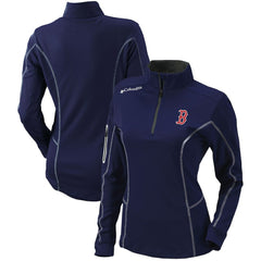Boston Red Sox Columbia Women's Omni-Wick Shotgun Quarter-Zip Pullover Top Discount