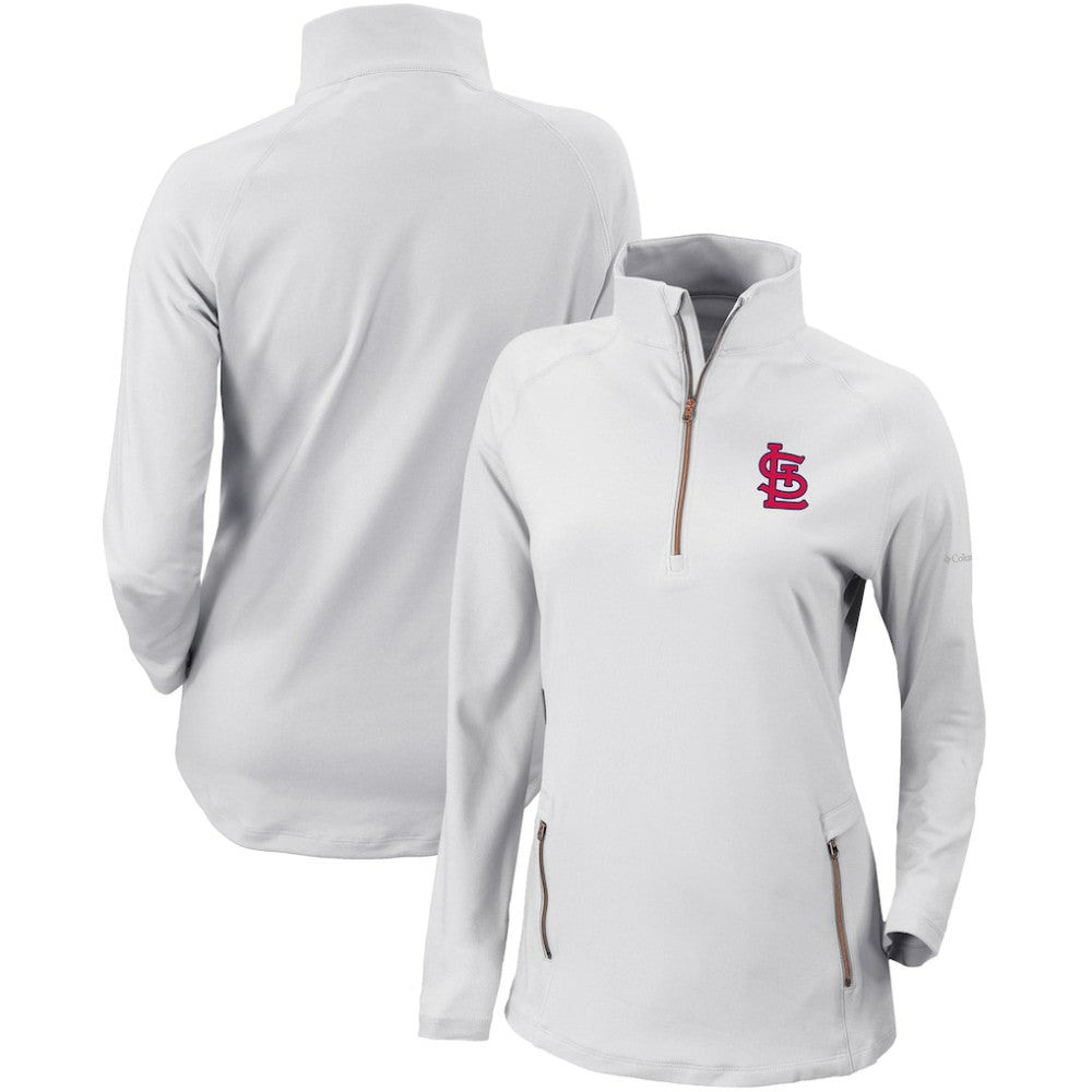 St. Louis Cardinals Columbia Women's Omni-Wick Outward Nine Quarter-Zip Pullover Top Sale