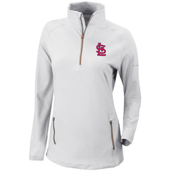 St. Louis Cardinals Columbia Women's Omni-Wick Outward Nine Quarter-Zip Pullover Top Sale