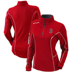Boston Red Sox Columbia Women's Omni-Wick Shotgun Quarter-Zip Pullover Top Outlet