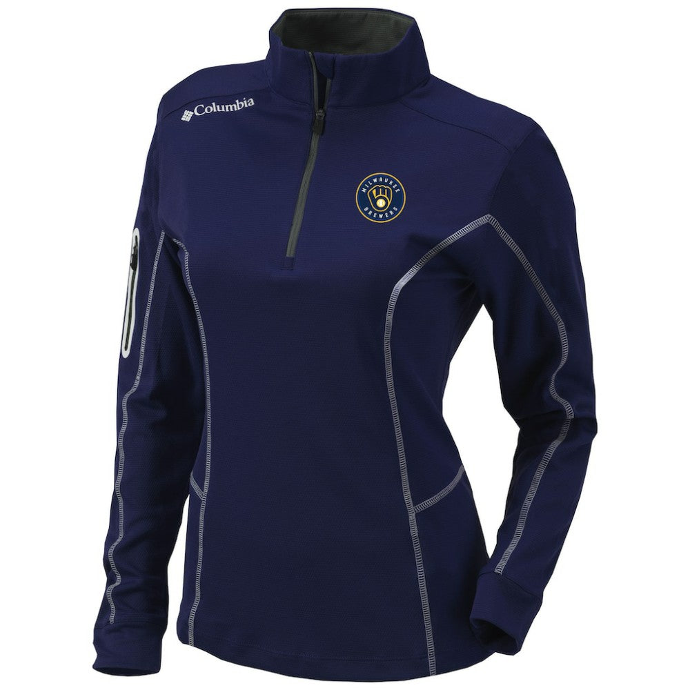 Milwaukee Brewers Columbia Women's Omni-Wick Shotgun Quarter-Zip Pullover Top Outlet