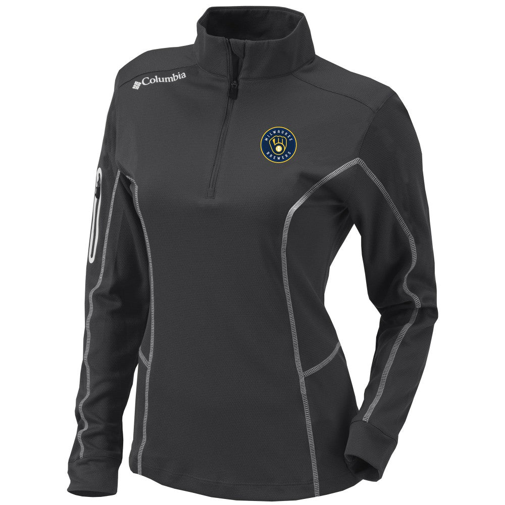 Milwaukee Brewers Columbia Women's Omni-Wick Shotgun Quarter-Zip Pullover Top Outlet